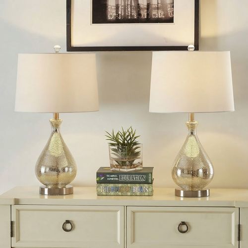 Maxax Glass Table Lamp Set of 2 for Living Room