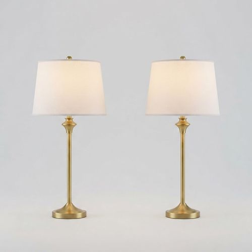 Maxax Brass Gold Table Lamps Set of 2 for Living Room