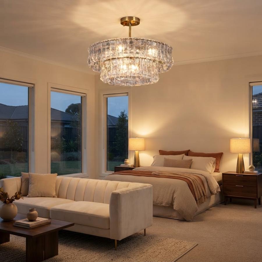 Maxax 20" Clear Glass Chandelier